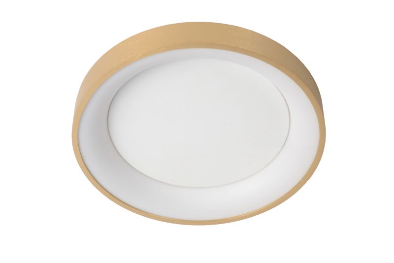 Lucide VIDAL - Zapustené stropné svietidlo - Ø 28 cm - LED Rozm. - 1x20W 2700K - Matt Gold / Mosadz
